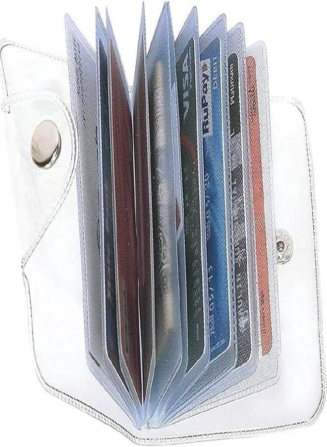 LUCKYMORDEN Clear Plastic Credit Card Holder Organizer Case, 10 PVC Pockets (4, Transparent, Medium) - Image 3